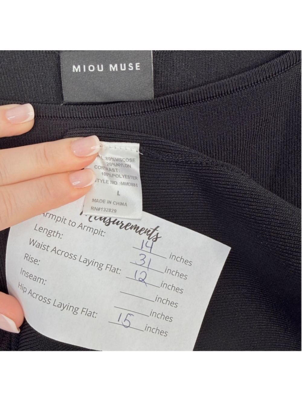 MIOU MUSE Dress in black Size L #0056 - Picture 9 of 10